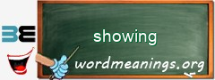 WordMeaning blackboard for showing